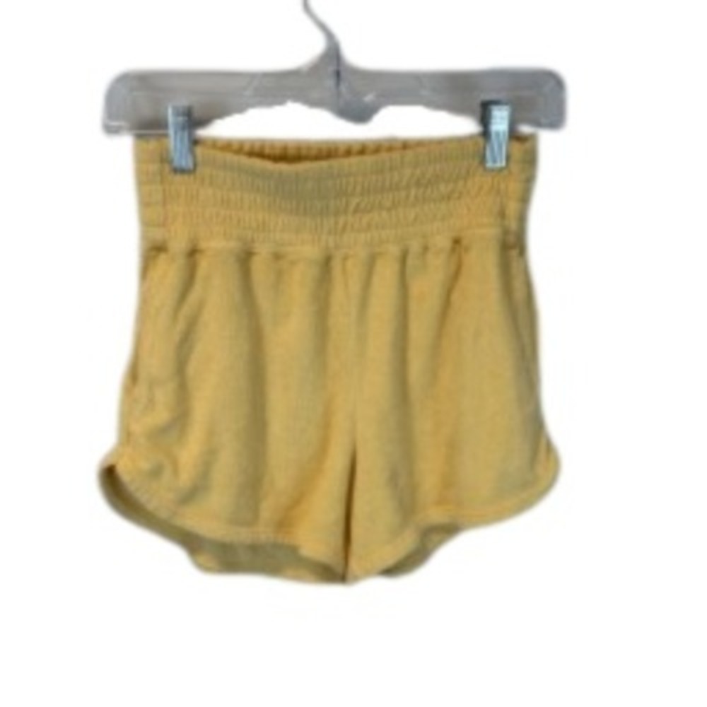 Abercrombie & Fitch Yellow‎ Terry Cloth Dolphin Hem Shorts Size XS Vintage